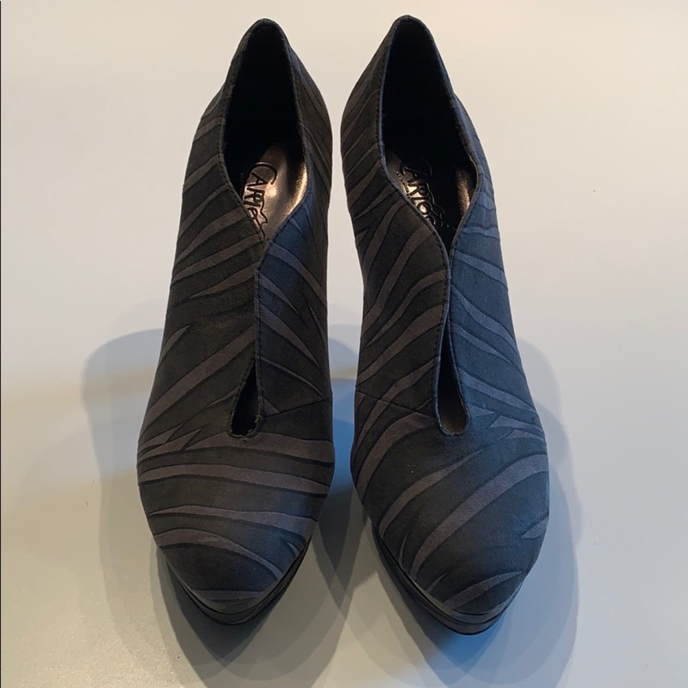 Carlos Santana Fierce Grey Fabric Heels